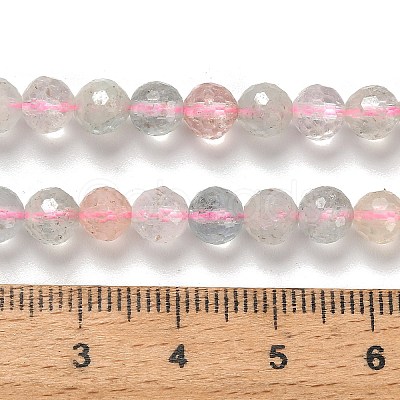 Natural Morganite Beads Strands G-H329-F01-6mm-AA-1