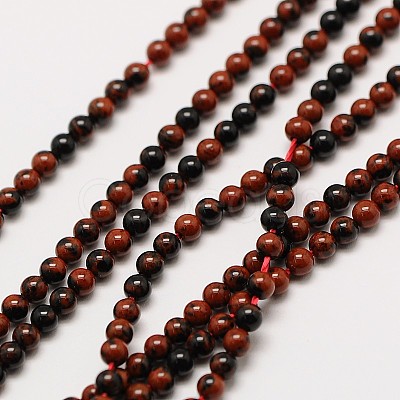 Natural Mahogany Obsidian Bead Strands LS-G-A130-2mm-05-1