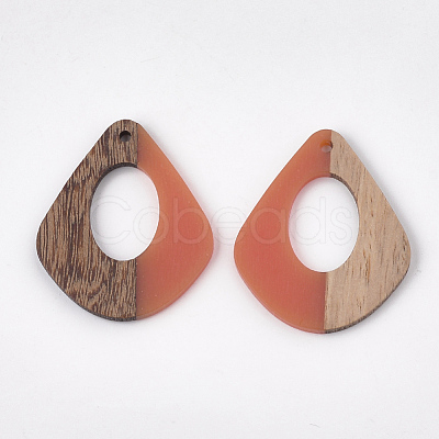 Resin & Walnut Wood Pendants RESI-S358-06E-1