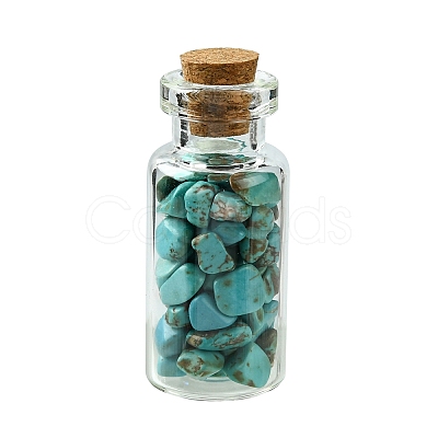 Transparent Glass Wishing Bottle Decoration AJEW-JD00010-1