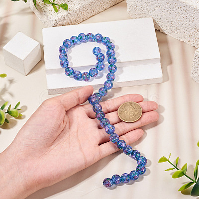 1 Strand Handmade Glod Sand Lampwork Beads Strands LAMP-TA0002-09H-1