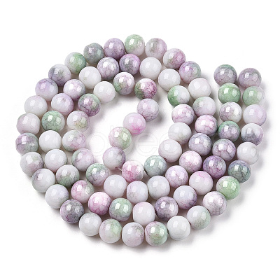 Ombre Effect Dyed Crackle Glass Beads X1-GLAA-T031-10mm-01K-1