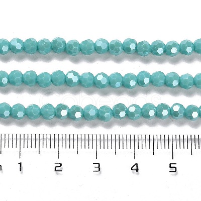 Electroplate Opaque Glass Beads Strands EGLA-A035-P4mm-A12-1