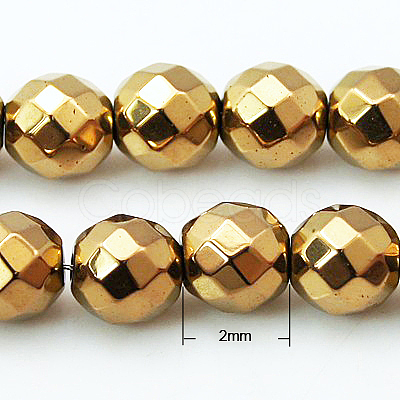 Non-magnetic Synthetic Hematite Beads Strands X-G-G092-2mm-1-1