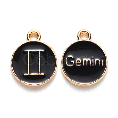 Alloy Enamel Pendants X-ENAM-S124-01B-08I-1