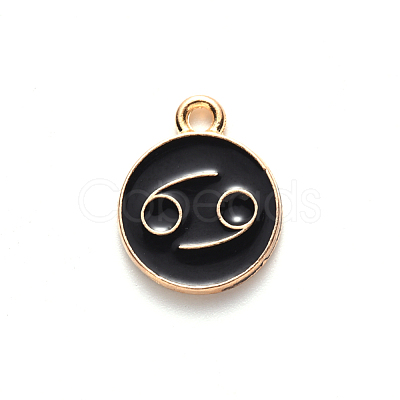 Alloy Enamel Pendants X-ENAM-S124-01A-08D-1