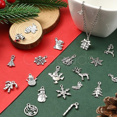 100Pcs 20 Styles Tibetan Style Alloy Pendants FIND-YW0005-44-1