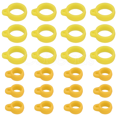 60Pcs 2 Style Silicone Pendant SIL-GF0001-42A-1