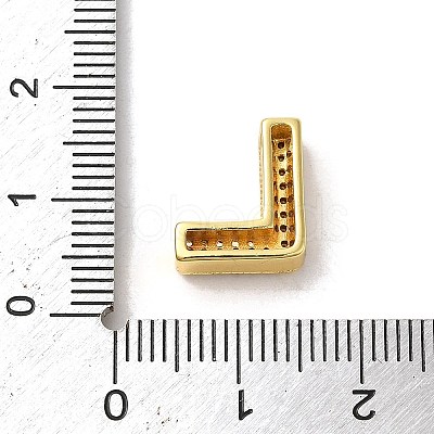 Brass Micro Pave Clear Cubic Zirconia Charms ZIRC-C009-01G-L-1