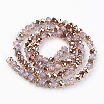 Electroplate Glass Beads Strands X-EGLA-A034-J10mm-N04-1