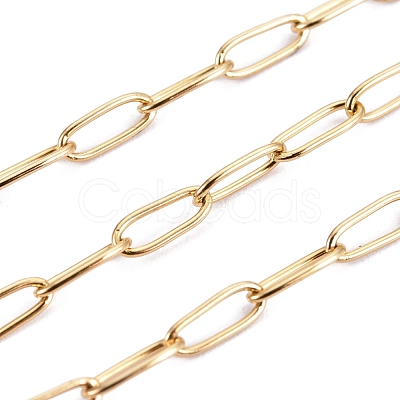 Ion Plating(IP) 304 Stainless Steel Paperclip Chains CHS-F010-01B-G-01-1