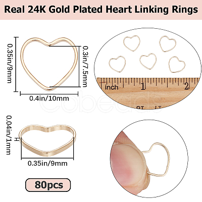 80Pcs Brass Linking Rings KK-BBC0008-67-1