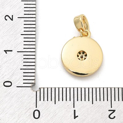 Brass Micro Pave Cubic Zirconia Pendents KK-M303-01G-02-1
