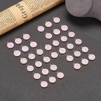 2 Sets 2 Styles Golden Plated Alloy Enamel Charms ENAM-YW0001-28B-1