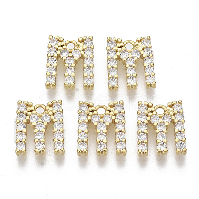 Brass Micro Pave Cubic Zirconia Charms X-KK-T060-05-M-G-NF-1