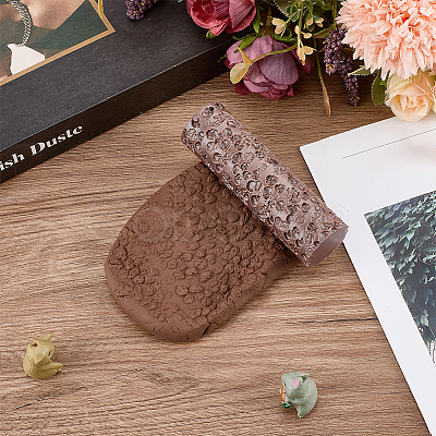 Plastic Skull Clay Texture Roller DIY-WH0698-071-1