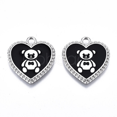 Eco-Friendly Alloy Enamel Pendants X-ENAM-Q437-042P-01-NR-1