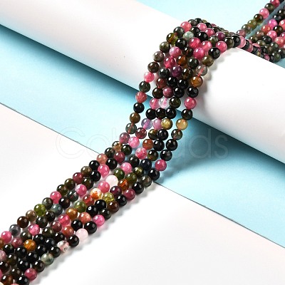 Natural Multicolor Tourmaline Beads Strands G-D467-B02-1