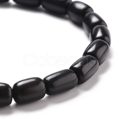 Undyed & Natural Bodhi Wood Beads Stretch Bracelets BJEW-JB05521-1