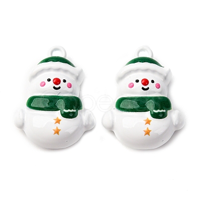 Christmas Themes Baking Paint Alloy Pendants FIND-G097-02I-1