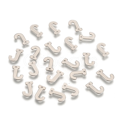 Tarnish Resistant 304 Stainless Steel Letter Charms STAS-O072-J-1