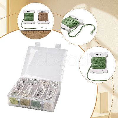 80 Cards 6-Ply Polyester Embroidery Floss OCOR-CY0002-04-1