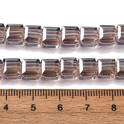 Electroplate Glass Beads Strands EGLA-H108-01A-PL03-1