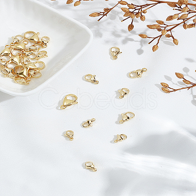 32Pcs 4 Style 304 Stainless Steel Lobster Claw Clasps STAS-LP0005-1