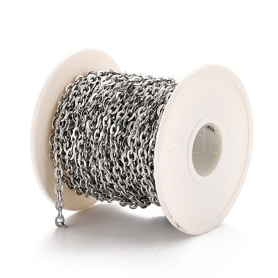 Tarnish Resistant 304 Stainless Steel Cable Chains CHS-K016-01P-1