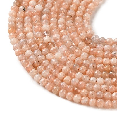 Natural Sunstone Beads Strands G-C284-C02-3mm-01-1