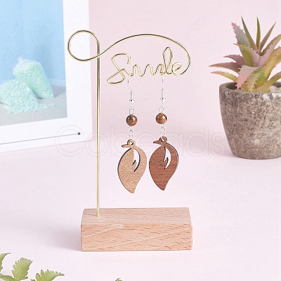 16Pcs 8 Style Autumn Theme Natural Walnut Wood Pendants WOOD-SZ0001-29-1