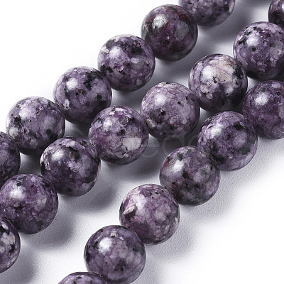 Natural Larvikite Beads Strands G-G796-01B-02-1