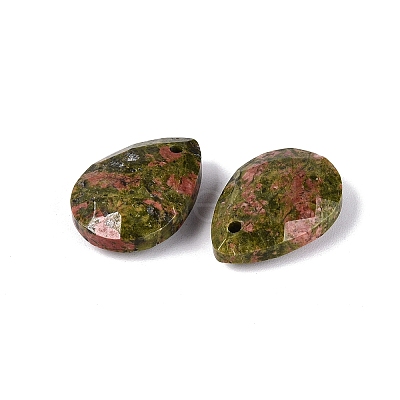 Natural Unakite Pendants G-N362-13O-1