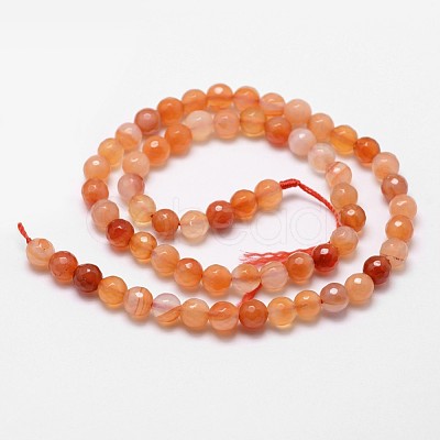 Natural Red Agate Beads Strands G-G736-19-4mm-1