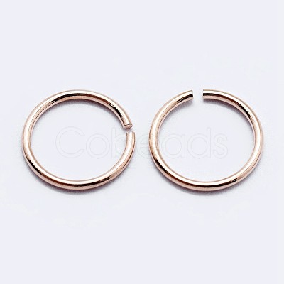 925 Sterling Silver Open Jump Rings STER-F036-02RG-0.9x5mm-1