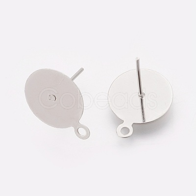 Iron Stud Earring Findings X-IFIN-F150-01P-1