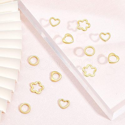 20Pcs 4 Style Rack Plating Alloy Bead Frame FIND-CA0006-18-1