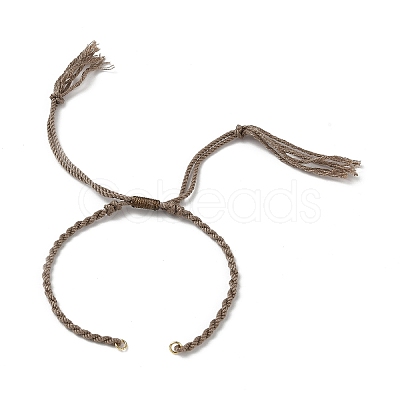 Braided Cotton Cord Bracelet Making MAK-L043-02G-1