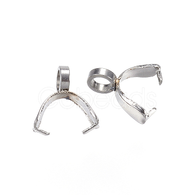 Non-Tarnish 304 Stainless Steel Ice Pick Pinch Bails X-STAS-D448-077P-1