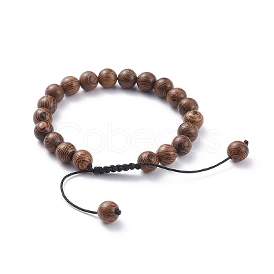 Adjustable Nylon Cord Braided Beaded Bracelets BJEW-JB04708-1