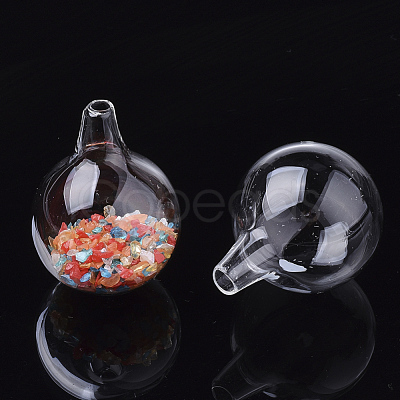 Handmade One Hole Blown Glass Globe Bottles BLOW-T001-01D-1