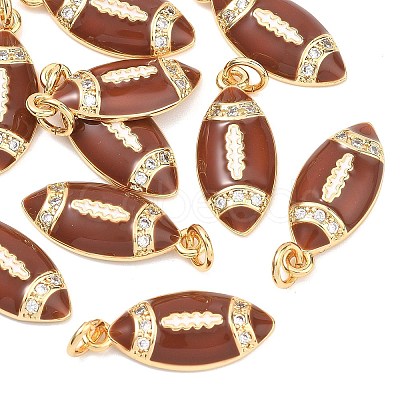 SHEGRACE Brass Micro Pave Clear Cubic Zirconia Pendants XGRQ29479-395G-1