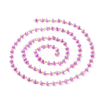 Handmade Polymer Clay Beaded Chain AJEW-JB00999-1