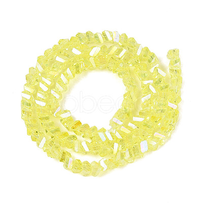 Electroplate Transparent Glass Beads Strands LS-EGLA-Q139-01A-A16-1