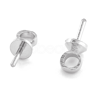 Brass Cup Pearl Peg Bails Pin Pendants KK-H759-31A-S-1