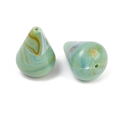 Two Tone Opaque Acrylic Imitation Gemstone Beads OACR-T033-11B-1