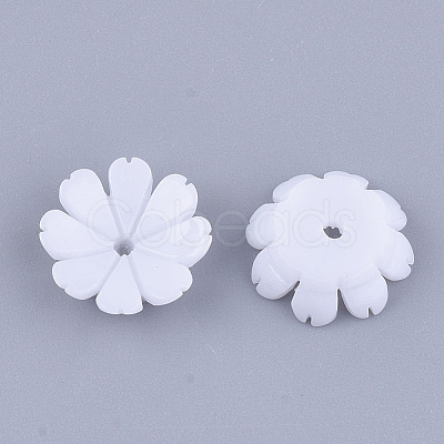 Opaque Resin Bead Caps X-RESI-T040-032-1