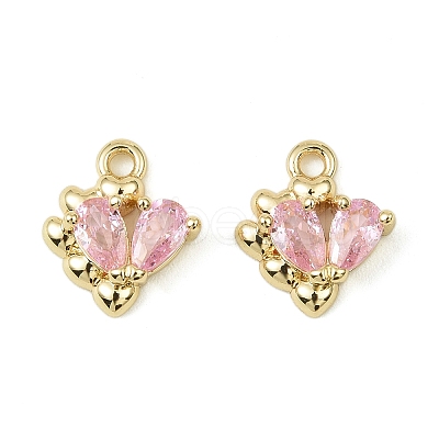 Brass Micro Pave Cubic Zirconia Pendants LS-KK-C107-14A-G-1