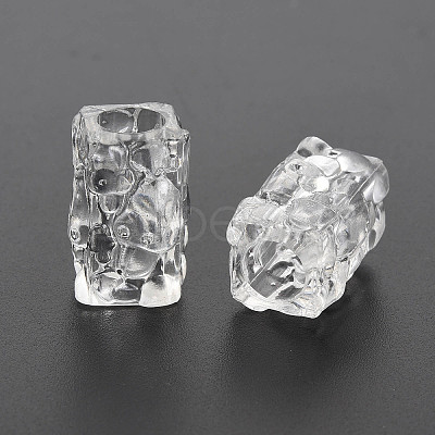 Transparent Crackle Acrylic European Beads X-CACR-S010-09-1