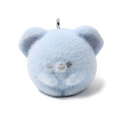 Flocking Opaque Resin Pendants RESI-G128-01H-1